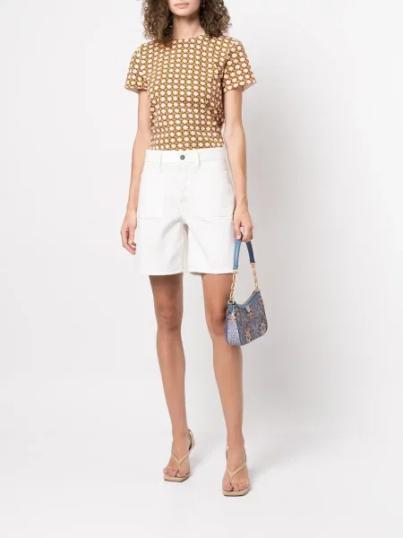 Pledas marškinėliai Tory Burch oranžinė