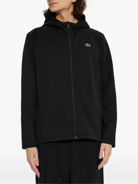 Majica s kapuljačom Lacoste crna