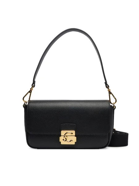 Coccinelle De piele geantă pe umăr C-Me Lock negru