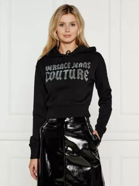 Versace Jeans Couture Hanorac | Cropped Fit negru
