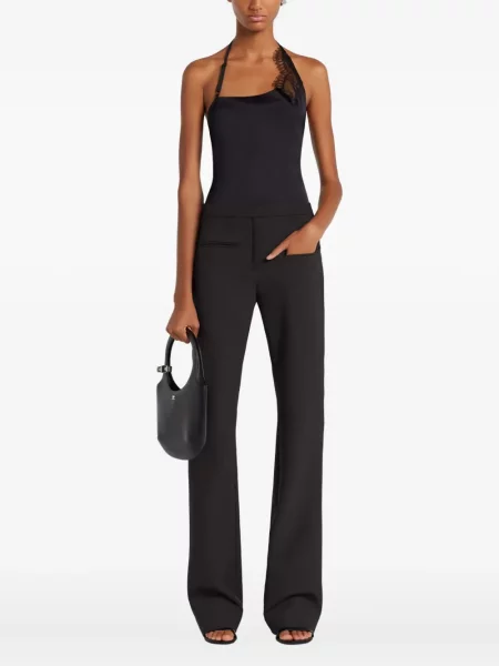 Потник Courreges с дантела черно