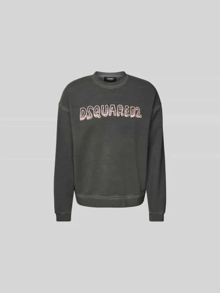 Bluzy Mężczyzna M Bluza Luźny Fason Logo Dsquared2 szary