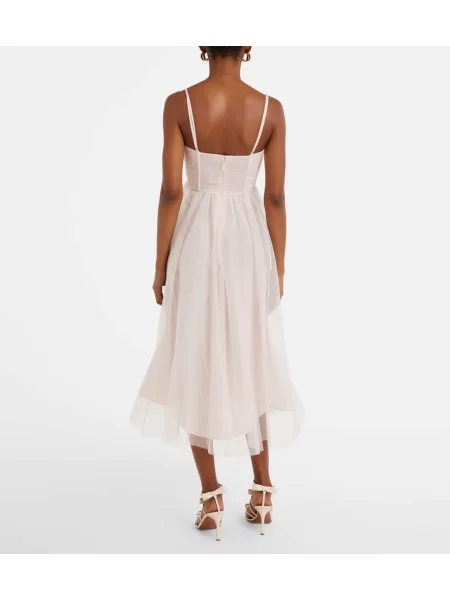 Rochie midi Zimmermann din tul de costum roz