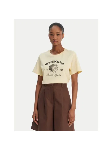 Weekend Max Mara T-shirt Bora Regular Fit žuta