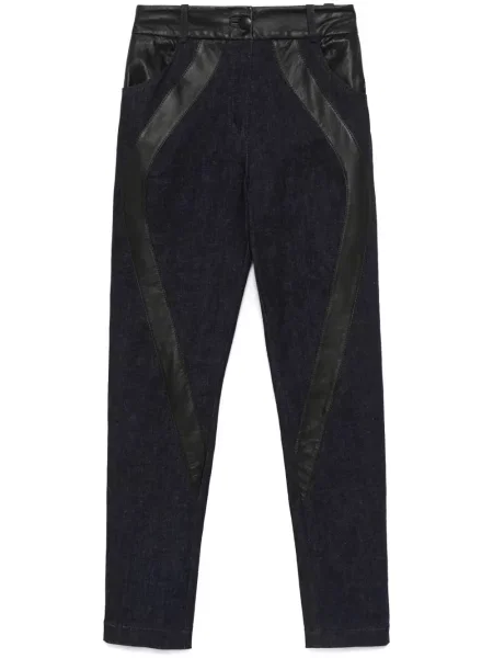 Blugi Mitiliane Couture din piele albastru