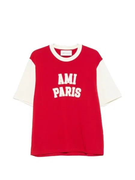 Tricou Ami Paris cu imagine roșu