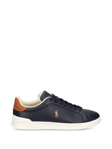 Kožne tenisice Polo Ralph Lauren s vezom plava