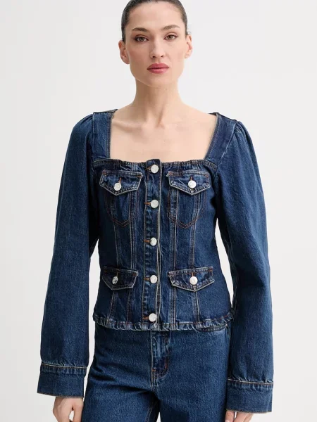 Gestuz cămașă pentru femei din denim
