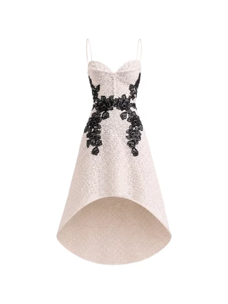 Rochie Gemy Maalouf cu model floral din dantelă