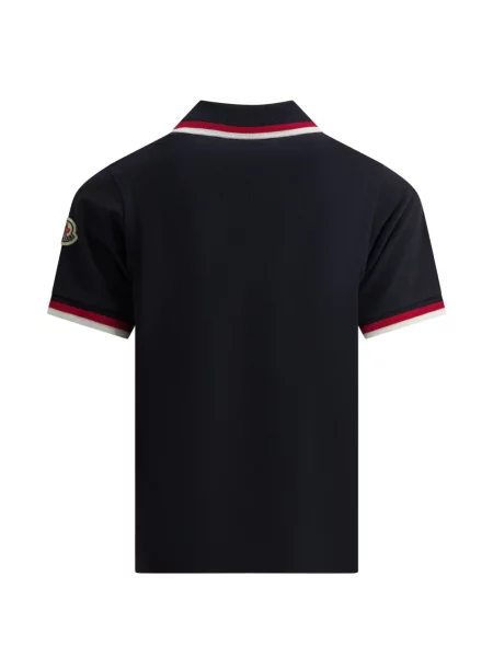 Koszulka polo dziecięca Moncler Enfant niebieska