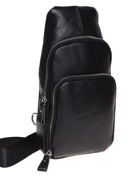 Кожаный рюкзак Borsa Leather черный