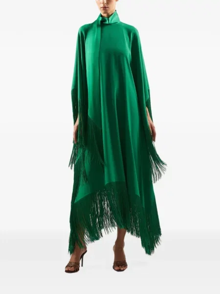 Rochie maxi Taller Marmo cu franjuri verde
