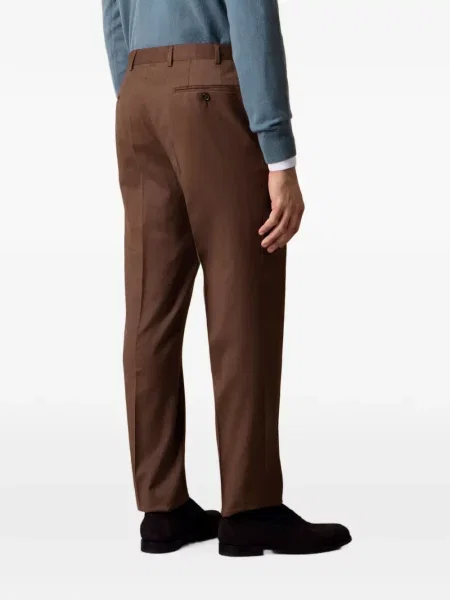 Pantaloni Brooks Brothers de lână maro