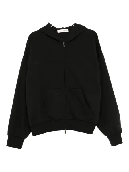 Hanorac cu glugă Fear Of God Essentials din fleece clasic negru