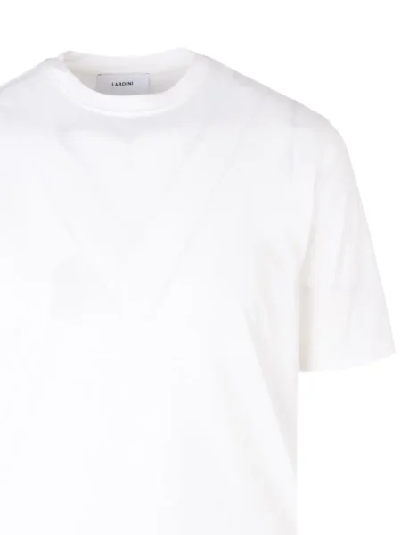 Tricou Lardini cu decolteu în U alb