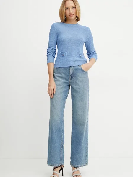 Liu Jo jeansy high waist niebieskie