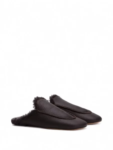 Papuci tip mules Odissì din piele maro