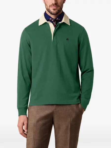 Με κολάρο polo Brooks Brothers κοτλέ πράσινο