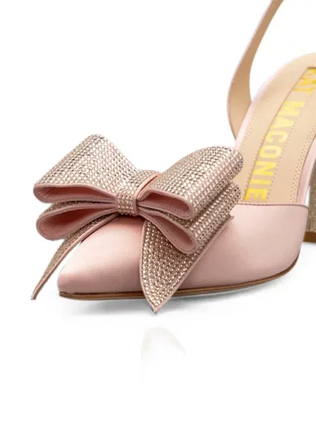 Papuci tip mules Kat Maconie cu funde roz