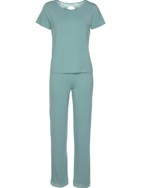 LASCANA Pijama mentă verde