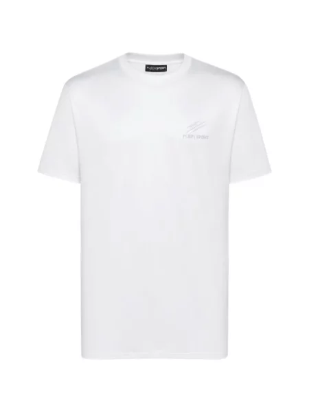 Tricou sport Plein Sport cu broderie alb