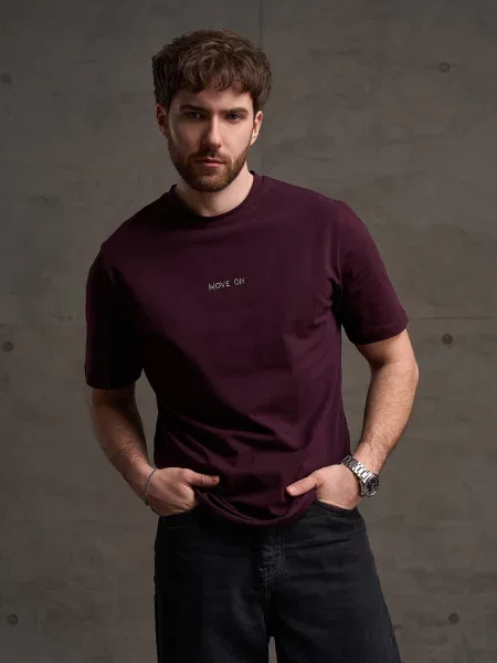 Футболка ISSA Plus бордовий