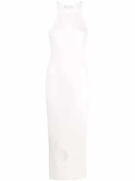 Rochie fără mâneci Off-white fără mâneci de costum alb