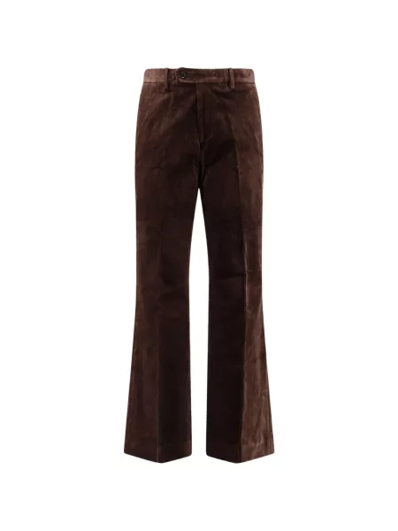 Pantaloni Tonywack de catifea cord evazate maro