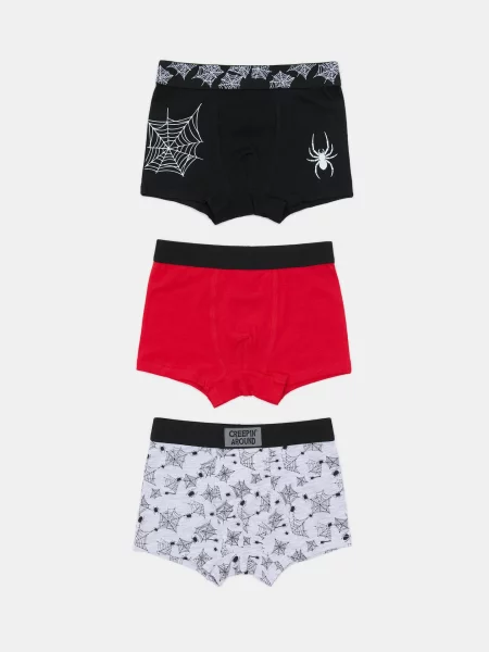 Sinsay boxerky s motivem pavouků 3 pack vícebarevná