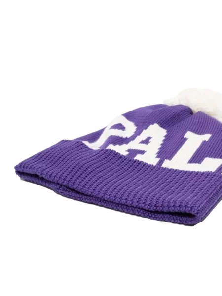 Megztas kepurė Palm Angels violetinė