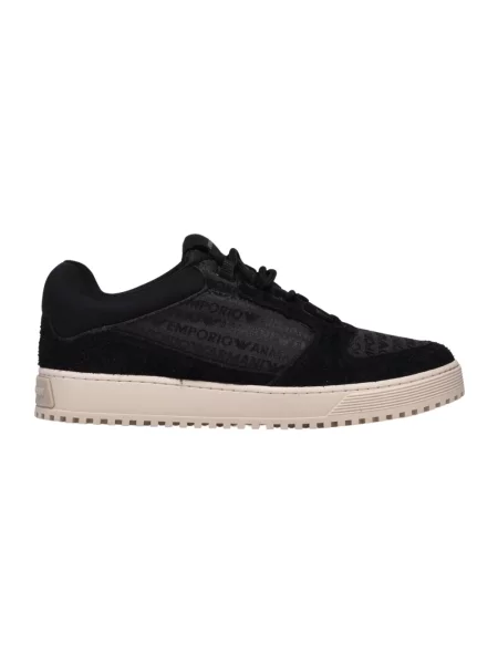 Sneakersy Emporio Armani skórzane czarne