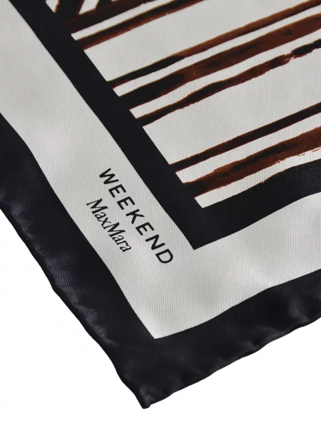 Fular Weekend Max Mara din satin cu dungi
