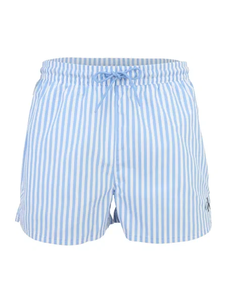 Calvin Klein Swimwear Kratke kopalne hlače nebeško / bela modra