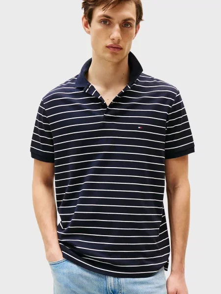 Смугасте поло Tommy Hilfiger синє