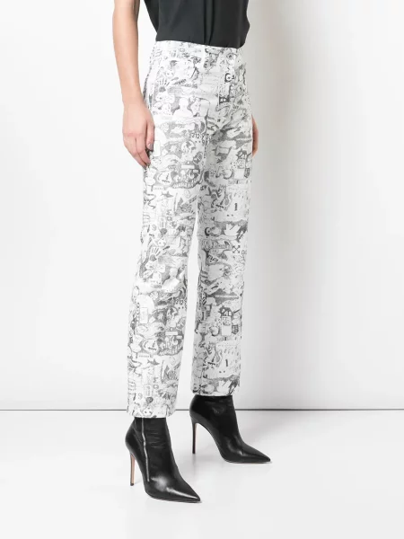 Blugi drepți Off-white alb