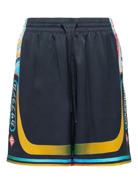 Pantaloni scurți Casablanca cu imagine negru