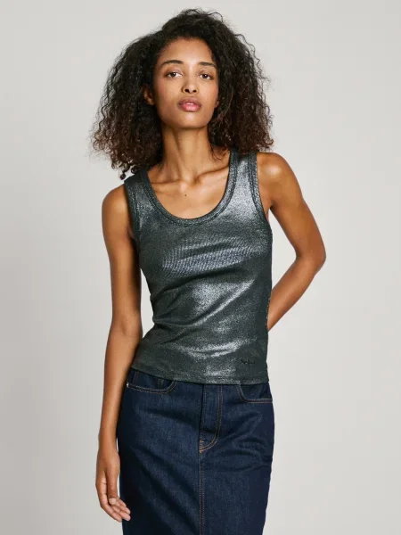 Top Pepe Jeans črna