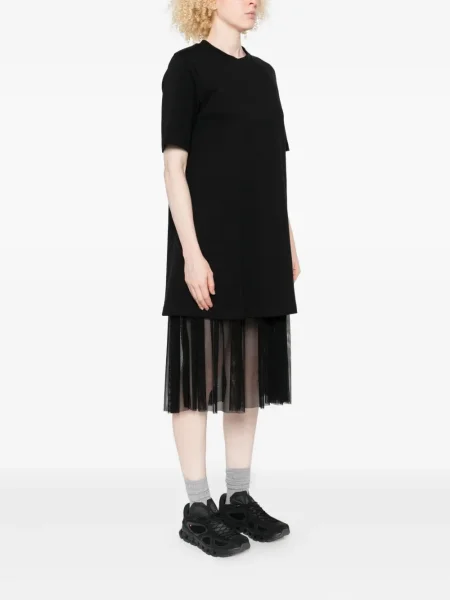 Rochie midi Moncler până la genunchi de costum negru