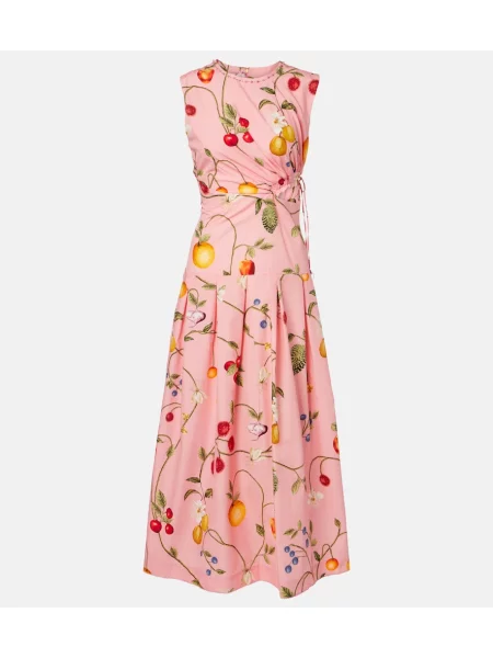 Rochie midi Agua By Agua Bendita cu imagine roz