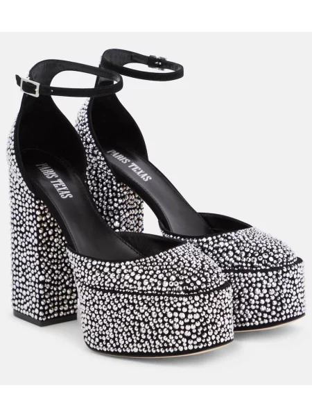 Sandale Paris Texas din piele negru
