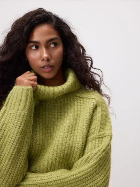 Reserved Водолазка з додаванням вовни світло-оливковий 