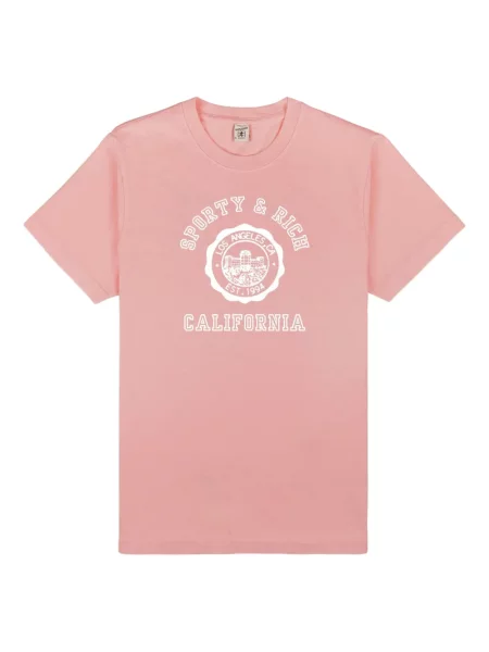 Tricou Sporty & Rich cu imagine roz