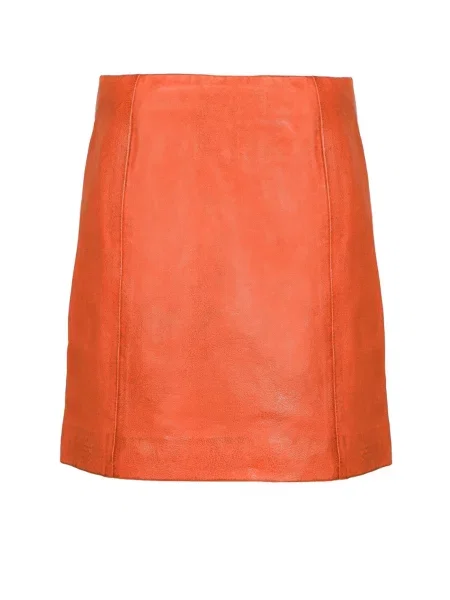 FREAKY NATION Fustă Leather Mini Skirt portocaliu
