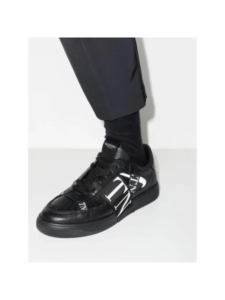 Sneakersy Valentino Garavani skórzane czarne