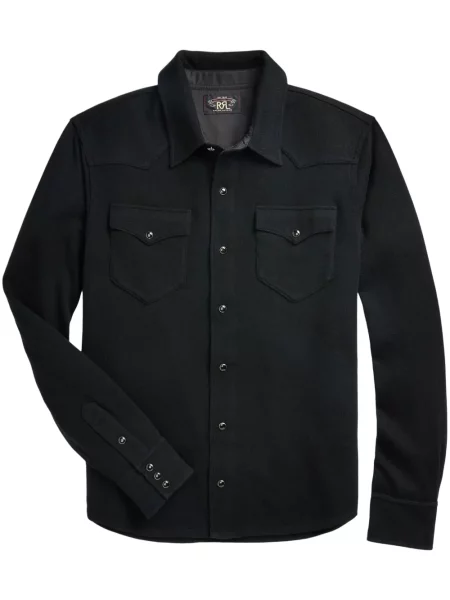 Cămașă Ralph Lauren Rrl tricotate albastru