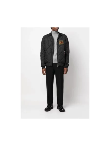 Ocieplana kurtka Barbour z logo czarna