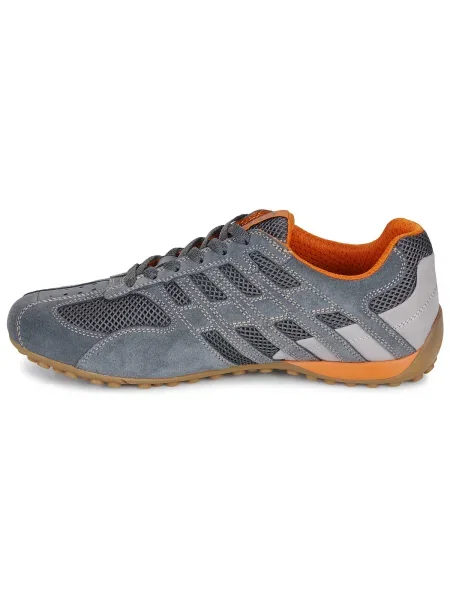 Pantofi Geox cu model piele de șarpe gri