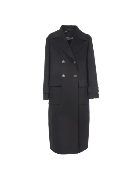 Trencz Weekend Max Mara wełniany czarny