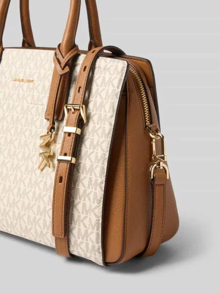 Torebka ze skóry z wzorem z logo model LAILA' Michael Michael Kors biała