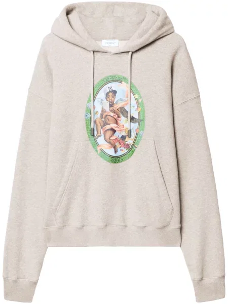 Hanorac cu glugă Off-white alb